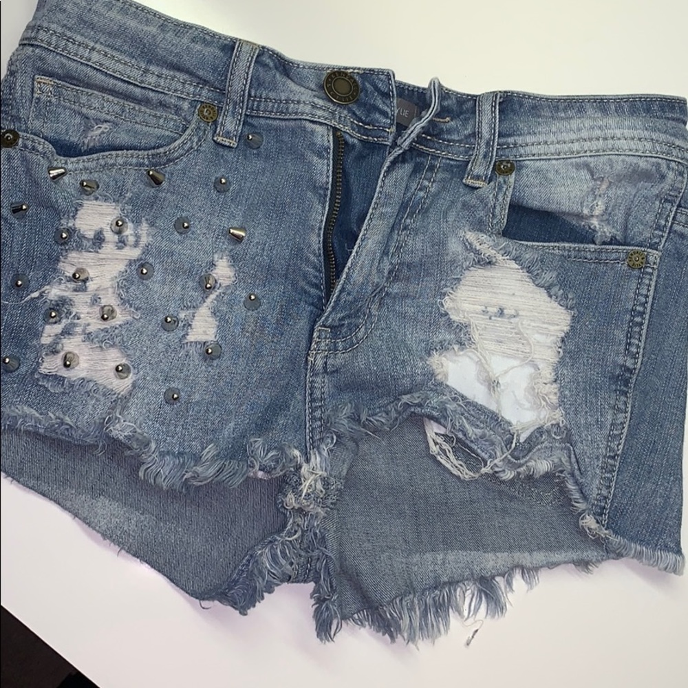 Blue Jean Shorts with studs